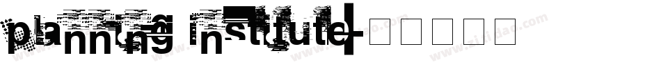 Planning Institute字体转换